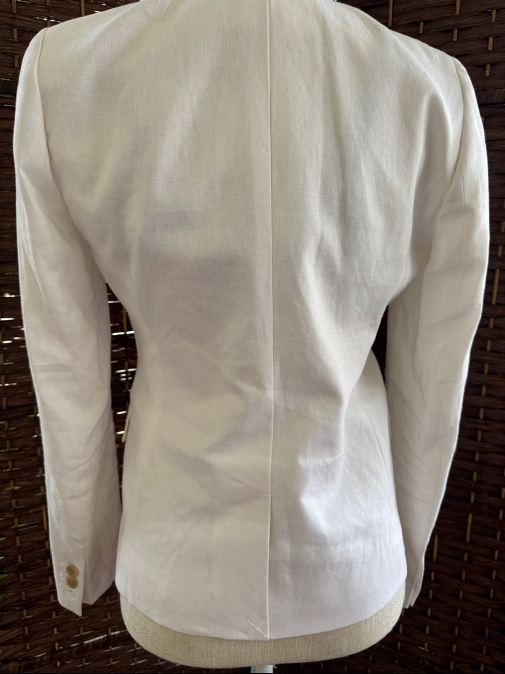 J. Crew Women's Cream Linen Single-Breasted Blazer - Picture 4 of 16